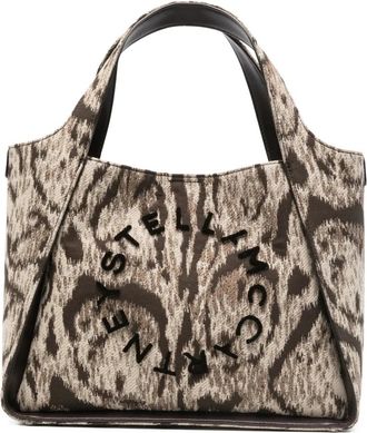 Stella McCartney Logo Crossbody Tote Bag - Dames - Shoppers - Bruin - ONE Size - Leer - Tassen