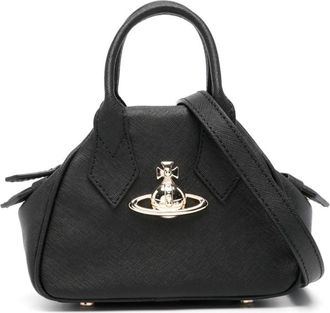 Vivienne Westwood Orb-plaque leather tote bag - women - Calf Leather - One Size - Black