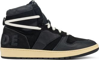 Rhude BLACK RHECESS-HI SNEAKERS