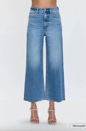 Pistola Denim Lana Crop High Rise Ultra Wide Leg Jeans In Denim