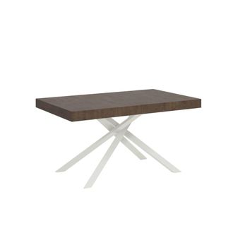 Itamoby Mesa extensible 90x140/244 cm efecto madera nogal, hierro