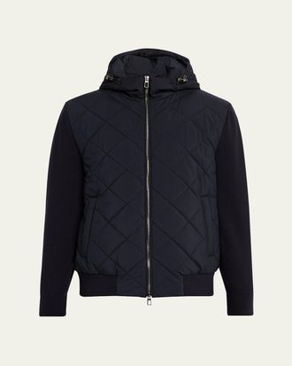 Loro Piana Mens Ampay Hooded Bomber Jacket