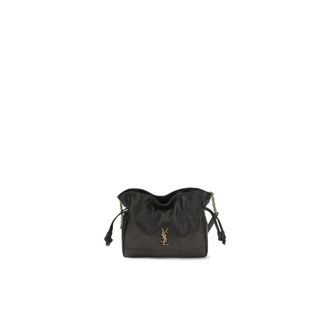 Saint Laurent Gewatteerde leren buideltas - Dames - Tassen - Zwart - Maat: ONE Size Leer