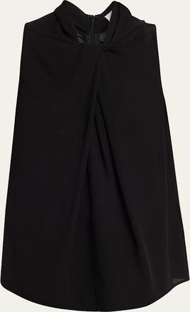 Michael Kors Sleeveless Knotted Wool Shell