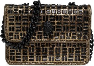 Kurt Geiger crystal-embellished chain-strap mini bag - women - Fabric/Leather/glass - One Size - Gold