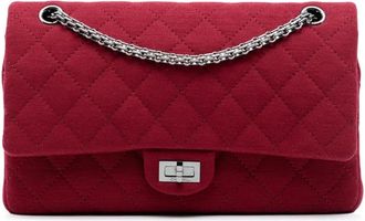 Chanel Borsa a spalla 2.55 Reissue Double Flap 226 in jersey trapuntato 2012-2013 - Rosso