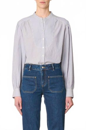Vanessa Bruno Florisse Button Front Blouse In Blue