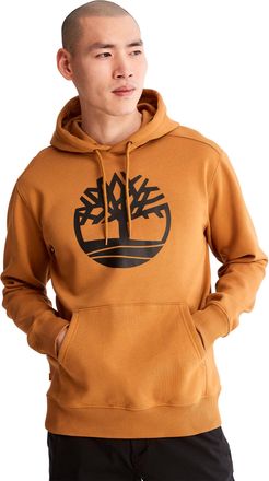 Timberland Mens Core Logo P/O Hood Bb Sweatshirt, Wheat Boot/Blck, L Brown