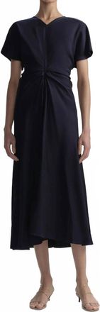 A.L.C. Rem Ruched Dress In Navy