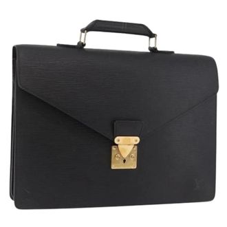 Louis Vuitton Pre-owned Vintage Epi Business Bag - Dames - Pre-owned - Zwart - Maat: ONE Size Leer