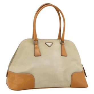 Prada Pre-owned Handbags, female, Beige, Size: ONE SIZE Pre-owned Vintage Hand Bag