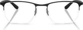 Ray-Ban 53mm Irregular Optical Glasses in Matte Black at Nordstrom