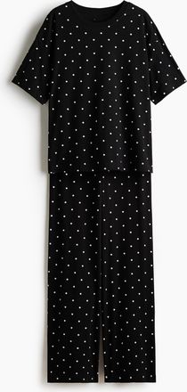 H&M Baumwollpyjama - Schwarz