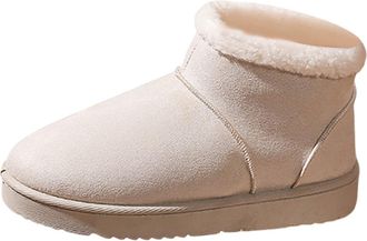 Generic Womens Snow Boots Winter Fleece Lined Ankle Boots Slip On Warm Comfortable Outdoor Casual Shoes Thermal Insulated Non Slip Cold Weather Footwear