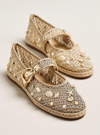 Dolce Vita Ralph Raffia Shell Mary Jane Flats