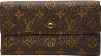 Louis Vuitton Brown Pvc Leather Long Wallet (Bi-Fold) (Pre-Owned)