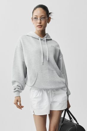 Alo | Accolade Hoodie in Athletic Heather Grey, Size: Small