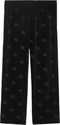 Burberry Velvet Monogram Jogging Trousers