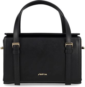 Vix Black Mini Belmondo Calf Leather Tote Bag