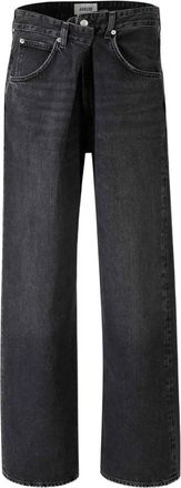 A Gold E Buttoned Straight-leg Jeans