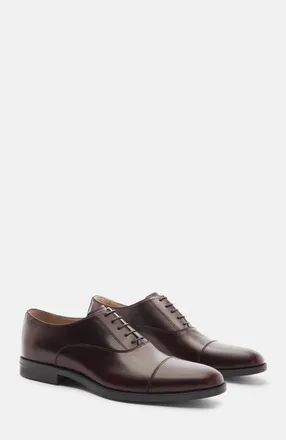 Scarosso Cesare Oxfords in Dark Brown Calf at Nordstrom, Size 40.5