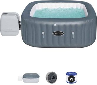 Bestway Piscina De Hidromasaje Inflable Cuadrada Lay-z-spa Hawaii Hydrojet 180x180x71