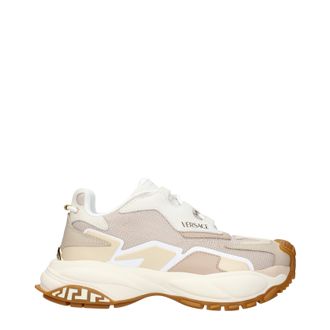 Versace Damens Sneakers Stoff Beige/Hellbeige