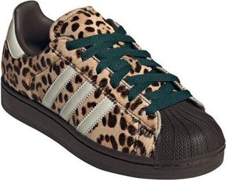 adidas Superstar II Sneaker in Dark Brown Faux Calf Hair at Nordstrom, Size 5.5