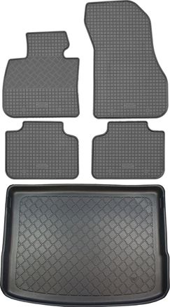 OEM Juego De Alfombrillas De Goma Para Coche Y Maletero Para Bmw Serie 2 F45 / 225xe Active Tourer Van (5 Puertas) A Partir De Septiembre De 2014