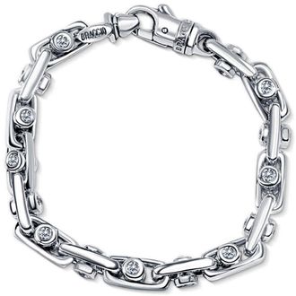 Pompeii3 Mens 14k Gold (70gram) or Platinum (126gram) 8mm Diamond Bracelet 9