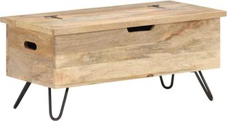vidaXL Ba&uacute;l Madera Maciza De Mango 90x40x45 Cm Vidaxl