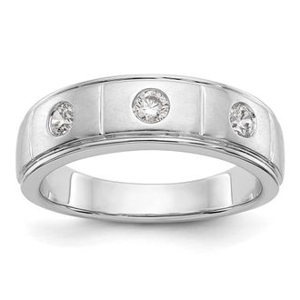 Diamond2Deal 14k Gold Lab Grown Diamond Wedding Band Ring 1/3Ct Clarity- VS Color- D-E
