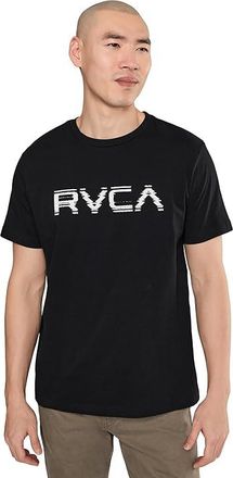 Rvca Big Glitch Short Sleeve Mens T Shirt Black : 2XL, Cotton