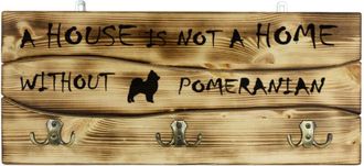 OEM Pomerania, Spitz Miniatura: Percha Con Perro, Expositor De Medallas, Decoraci&oacute;n Del Hogar De Art-dog