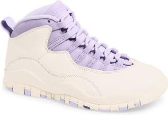 Nike Jordan Air Jordan 10 Retro Basketball Sneaker in Chalk/Hydrangeas/Wild Grape at Nordstrom, Size 7.5