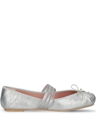 Pretty Ballerinas leather ballerina shoes - Silver
