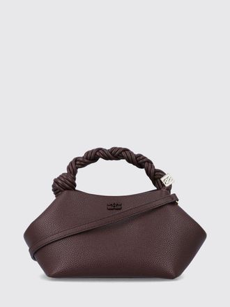 Ganni Mini Bag in Recycled Leather with Braided Handle and Butterfly Logo