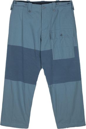 Yohji Yamamoto tapered cotton cargo trousers - men - Cotton - 6 - Blue