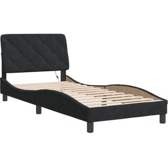 vidaXL Vidaxl - Estructura De Cama Con Luces Led Terciopelo Negro 80x200 Cm