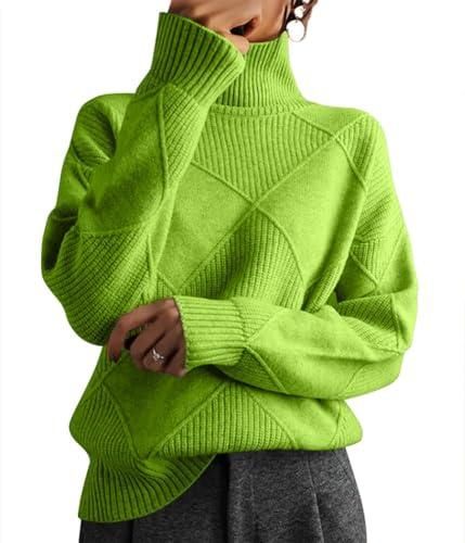 Seiveini Pull Col Roulé Femme Tricot Torsadé Hiver – Pull Chaud, Élégant Et Confortable