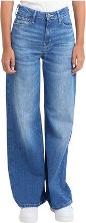 Guess Relaxed Wide Leg Jeans - Dames - Loose Fit Jeans - Blauw - W27 - Katoen - Jeans