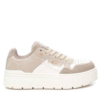 Xti Womens Double Rubber Sneakers In Beige