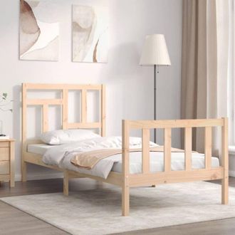 vidaXL Estructura De Cama Sin Colch&oacute;n Madera Maciza De Pino 90x200 Cm Vidaxl