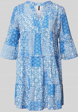 Vero Moda Ausgestelltes Blusenkleid aus reiner Baumwolle Modell DICTHE in Ocean, Gr&ouml;&szlig;e XL