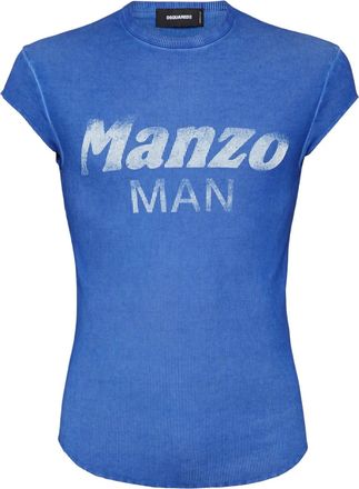 Dsquared2 T-shirt con stampa - Blu