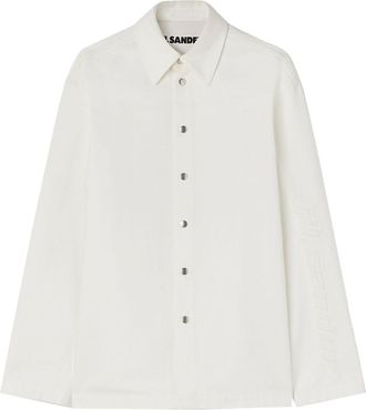 Jil Sander logo-embossed cotton shirt - men - Cotton/Cotton - 39 - White