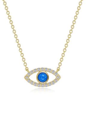 Lafonn Reconstituted Turquoise Evil Eye Necklace at Nordstrom, Size 20