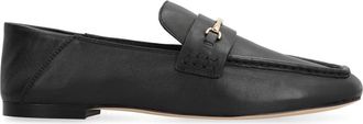 Michael Kors Lena Leren Loafer - Dames - Loafers - Zwart - 40 EU - Leer - Schoenen