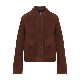 Yves Salomon Leather Jackets, female, Brown, Size: S Azteque Jacket