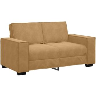 vidaXL Sof&aacute; De 2 Plazas Terciopelo Marr&oacute;n 120 Cm Vidaxl